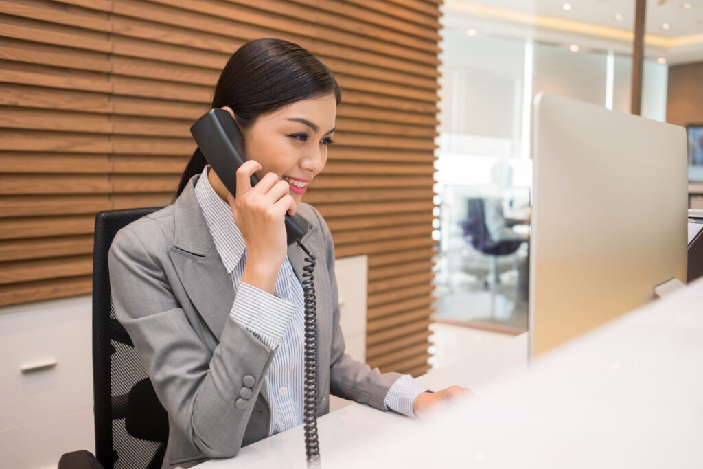 pretty vietnamese receptionist
