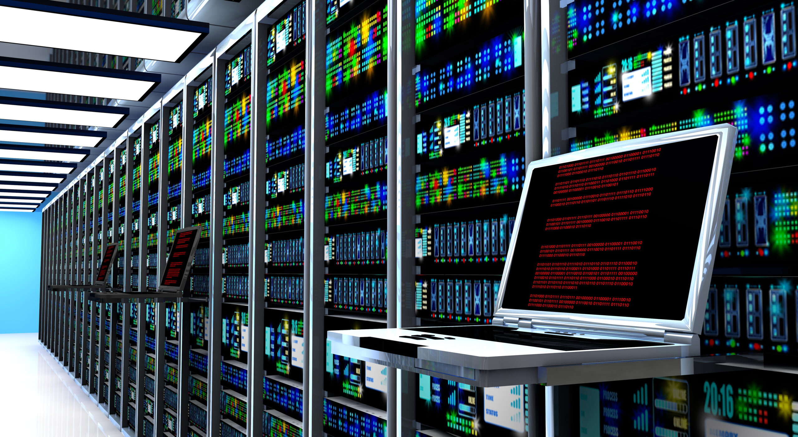 server room interior in datacenter