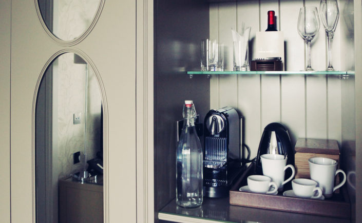 mini bar in hotel room