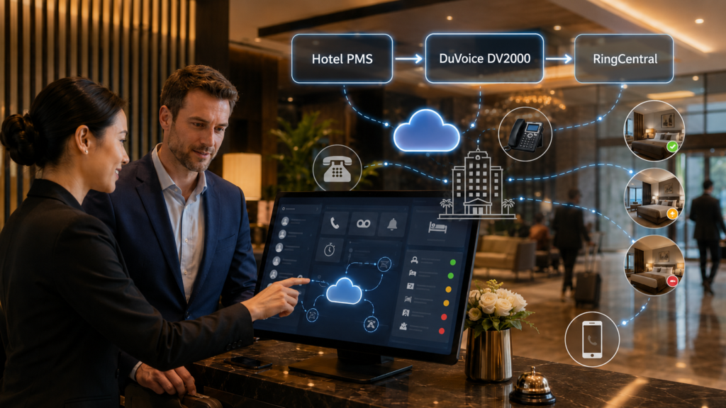Can Hotels Use RingCentral? How DuVoice Adds Hospitality Features RingCentral for Hotels: Add PMS Integration with DuVoice