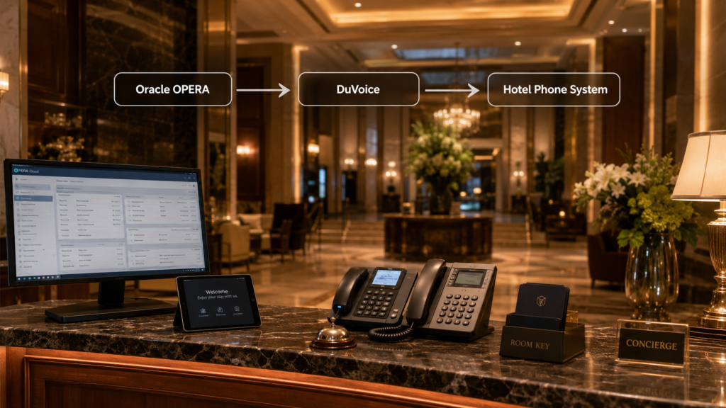Oracle OPERA PMS Integration: How DuVoice Connects Hotel Communications