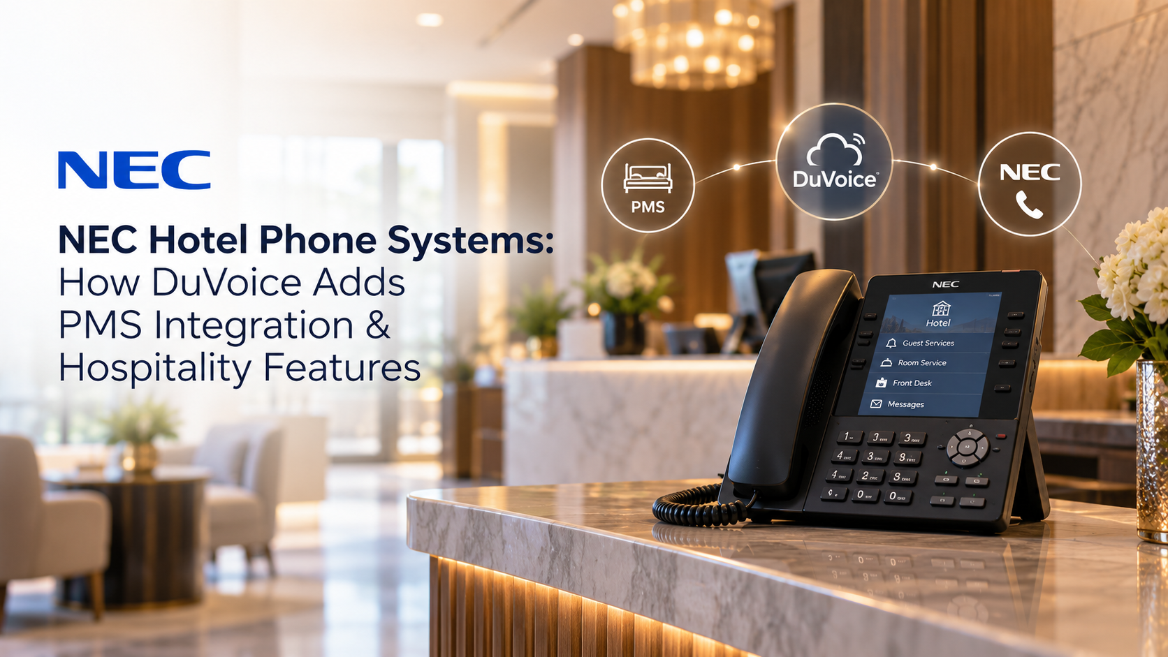 Home NEC Hotel Phone Systems: How DuVoice Adds PMS Integration & Hospitality Features