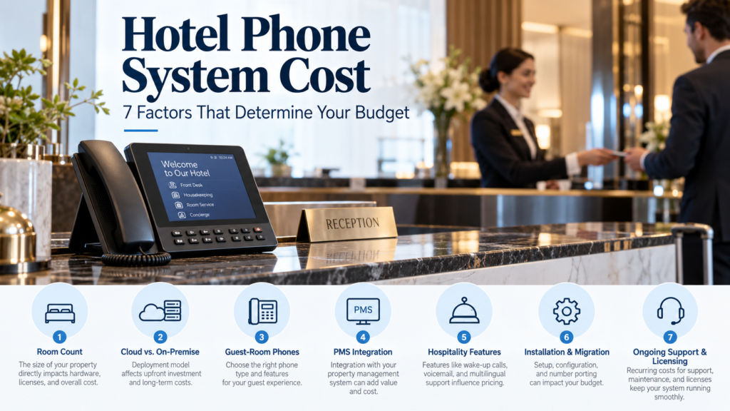 Hotel Phone System Cost: 7 Factors That Determine Your Budget hotel phone system cost guide.webp